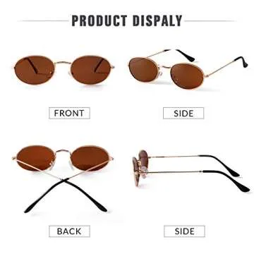 Buy GIFIORE Oval Sunglasses - Unisex Retro 90s Fashion