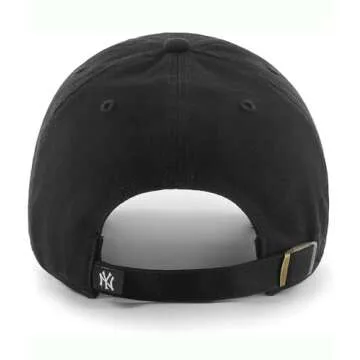 47 Brand MLB Black White Primary Logo Clean Up Adjustable Baseball Cap Hat, Adult One Size Fits All ...