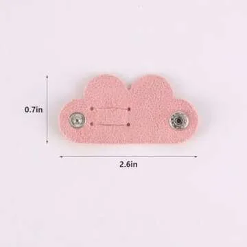 Heart Cord Organizer Earbud Holder Earphones Headphones Cable Winder Earbud Organizer, 3PCS PU Leath...