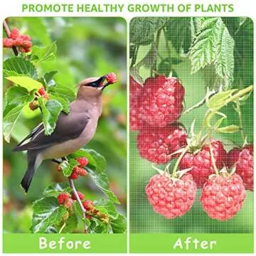 MIXC 6 Packs 2 Size Insect Netting Bag, Garden Bird Barrier Mesh Covers Bags With Drawstring, Bug Netting Plant Protection Covers Bags For Blueberry Tomato Vegetable Form Cicadas Bird Squirrels Eating
