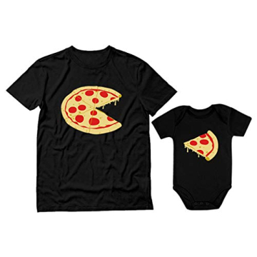 Tstars Pizza Pie & Slice Fathers Day Daddy and Me Outfits Gifts for New Dads Matching Dad Shirt Baby...