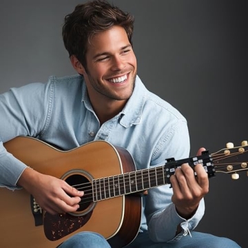 Guitar Chord Presser, Guitar Starter Learning Tool, Guitar Aid Chords Trainer Guitar Chord Tool Include 11 Chords,Guitar Learning Aid Tool Accessories for Beginners (Quick-fit chord player)