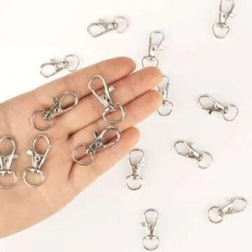50PCS Metal Claw Clasps and Key Rings for Crafts