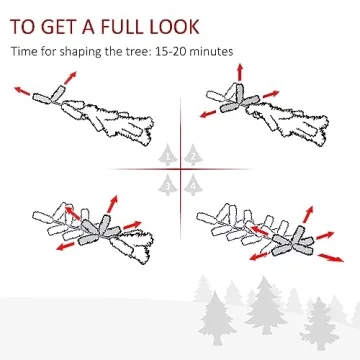 Stylish HOMCOM 6ft Pink Christmas Tree for Holidays