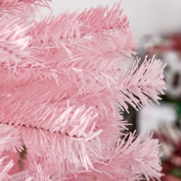 Stylish HOMCOM 6ft Pink Christmas Tree for Holidays