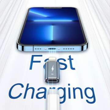 TechMatte USB C to Lightning Adapter, [2 Pack] 27W PD Fast Charging Compatible with iPhone/iPad/iPod/AirPods, Support Data Transfer, Not Support Headphones/OTG, with Anti-Lost Holder