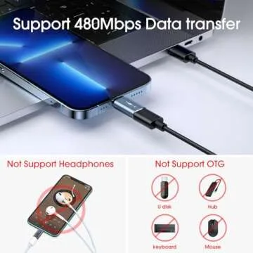 TechMatte USB C to Lightning Adapter for Fast Charging