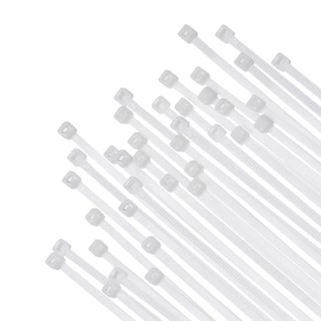 Premium 12" White Zip Cable Ties (100 Pack) - Heavy Duty with 40lbs Strength