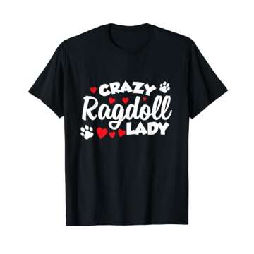 Ragdoll Cat T-Shirt for Ladies - Adorned with Love and Paws