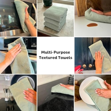 Sage Green Kitchen Dish Towels Set for All Cooking Needs