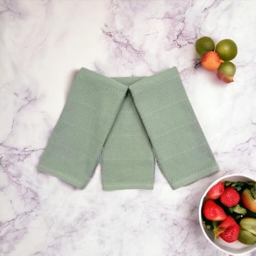Sage Green Kitchen Dish Towels Set for All Cooking Needs