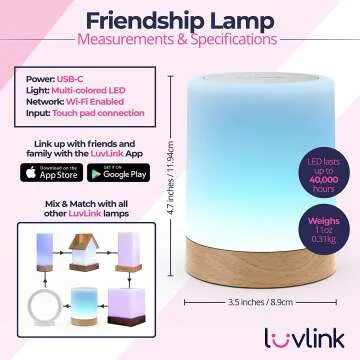 Unique LuvLink Friendship Lamps Set for Loved Ones
