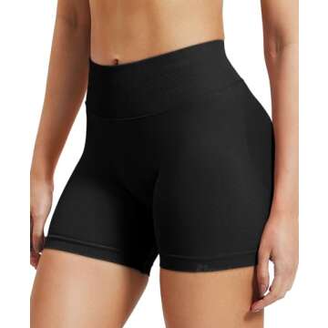 VOYJOY Women Workout Impact Shorts 3.6"/ 4.5"/ 6" Scrunch Butt Lifting Gym Shorts Seamless Booty Bik...
