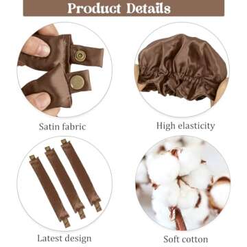 Kaiersi Satin Heatless Hair Curler 3 Pack - Soft Silk No Heat Curling Headband with 3 Curling Irons ...