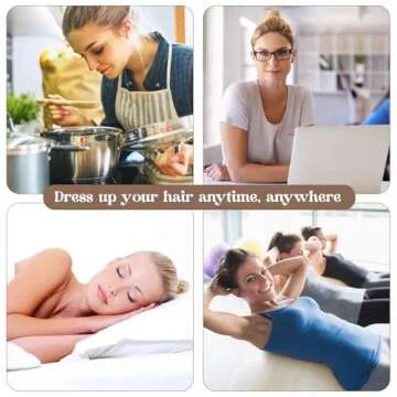 Kaiersi Satin Heatless Hair Curler 3 Pack - Soft Silk No Heat Curling Headband with 3 Curling Irons for Women, Brown (Item Form: Rod, Material: Satin, Suitable for All Hair Types, Hair Color: Brown)