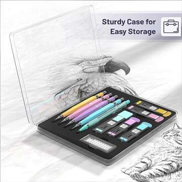 Mr. Pen- Pastel Mechanical Pencil Set with Lead and Eraser Refills, 5 Sizes, 0.3, 0.5, 0.7, 0.9, 2mm, Mechanical Pencils for Drawing and Sketching, Cute Pencils, Mechanical Pencil