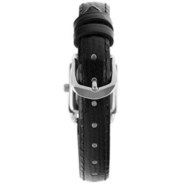 Peugeot Women's Mini Square Watch with Leather Strap