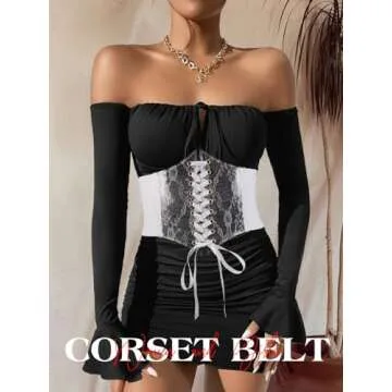 Asooll Vintage Corset Waist Belt for Parties and Costumes