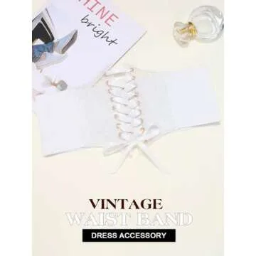 Asooll Vintage Corset Waist Belt for Parties and Costumes