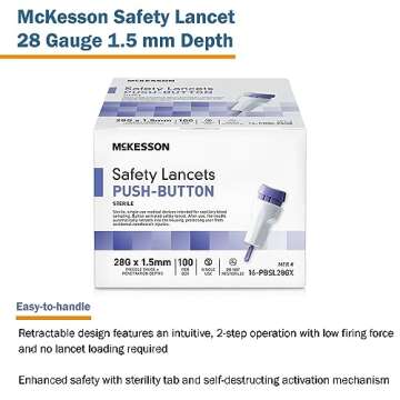 McKesson 28G Lancets for Quick Blood Testing - 100 Count