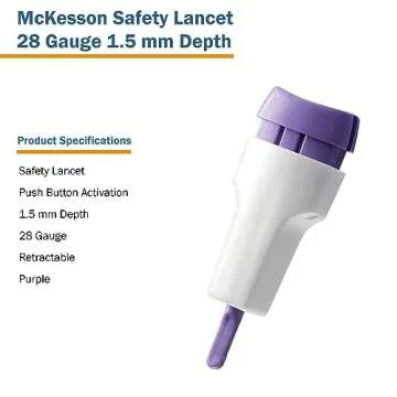 McKesson 28G Lancets for Quick Blood Testing - 100 Count