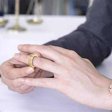 Love Rings with Gold Plated for Women Friendship Rings CZ Stainless Steel Gold/Silver Wedding Engagement Wedding Bands with Jewelry Gifts Box (5, Gold)