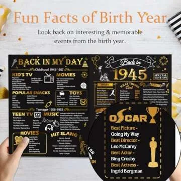 OLOSONG 80th Birthday Card with Fun 3D Pop Up Design