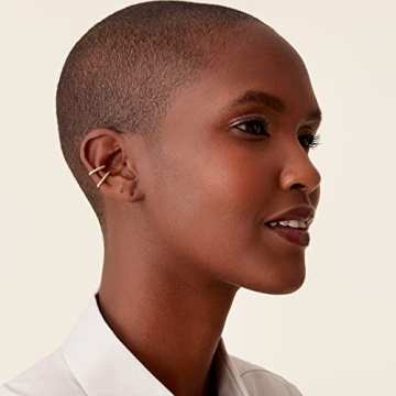 PAVOI 14K Gold Plated Cubic Zirconia Sparkling Ear Cuffs