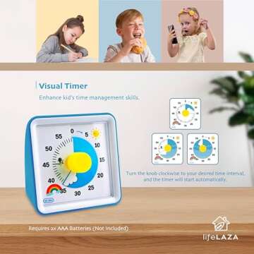 LifeLAZA Visual Schedule with Timer for Kids