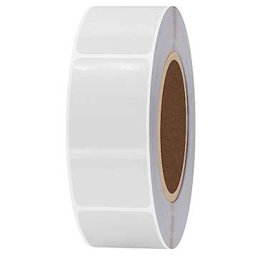 Hybsk Clear Seal Sticker Labels 1x2 inch Rectangle Square Crystal Clear Retail Package Seals Circle ...