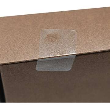 Hybsk Clear Seal Sticker Labels 1x2 inch Rectangle Square Crystal Clear Retail Package Seals Circle Wafer Stickers/Transparent Labels (1x2 inch)
