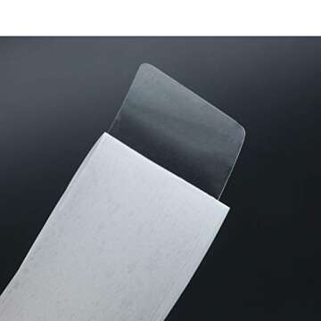 Hybsk Clear Seal Sticker Labels 1x2 inch Rectangle Square Crystal Clear Retail Package Seals Circle Wafer Stickers/Transparent Labels (1x2 inch)