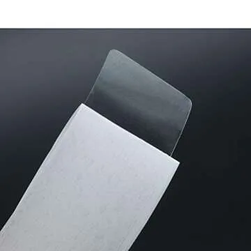 Hybsk Clear Seal Sticker Labels 1x2 inch Rectangle Square Crystal Clear Retail Package Seals Circle Wafer Stickers/Transparent Labels (1x2 inch)