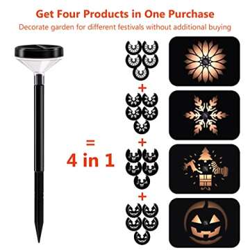 Solar Pathway Lights 12 Colors Remote Control for Outdoors