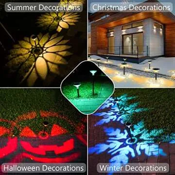 Solar Pathway Lights 12 Colors Remote Control for Outdoors