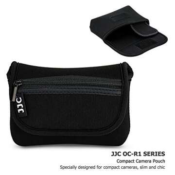 JJC Compact Camera Case Travel Pouch Sleeve for Canon G7X G9X G5X SX740 SX620 Sony ZV-1 II ZV1II ZV1...