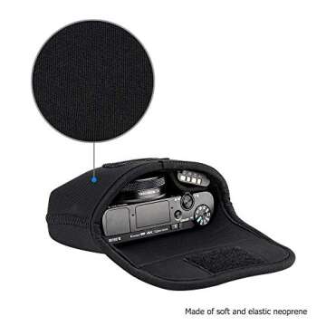 JJC Compact Camera Case Travel Pouch Sleeve for Canon G7X G9X G5X SX740 SX620 Sony ZV-1 II ZV1II ZV1 ZV-1F ZV1F RX100 VII VI VA IV Olympus TG-7 TG-6 TG-5 TG-4 Fuji XP140 XP130 XP90 Ricoh GR III & More