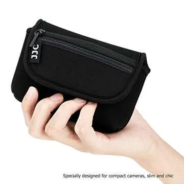 JJC Compact Camera Case Travel Pouch Sleeve for Canon G7X G9X G5X SX740 SX620 Sony ZV-1 II ZV1II ZV1 ZV-1F ZV1F RX100 VII VI VA IV Olympus TG-7 TG-6 TG-5 TG-4 Fuji XP140 XP130 XP90 Ricoh GR III & More