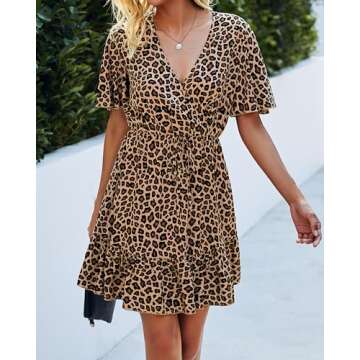 KIRUNDO Women's Casual Summer Dresses - Ruffle & Print Styles