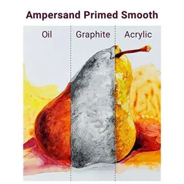 Ampersand Wood Gesso Artist Painting Panel - Prime Smooth Panel 12 x 12