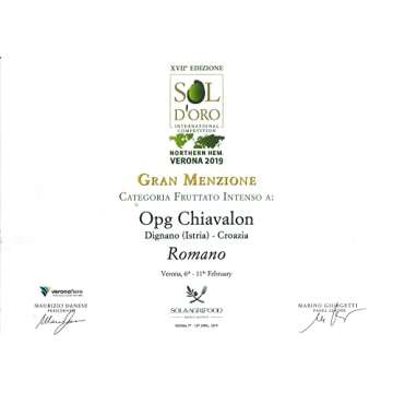 Croatian Extra Virgin Olive Oil | Chiavalon Romano | High Polyphenol Olive Oil