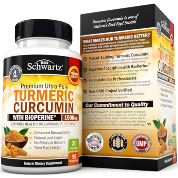 Turmeric Curcumin 1500mg with Black Pepper Extract for Joint Support