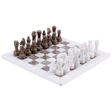 Radicaln Marble Chess Set 12 Inches Handmade Board Game for All Ages