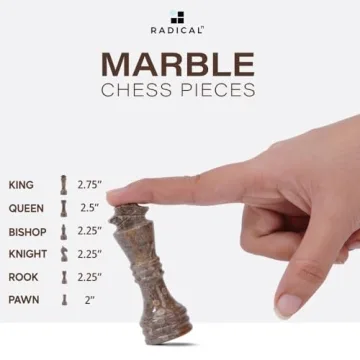 Elegant Radicaln Marble Chess Set for Adults and Teens