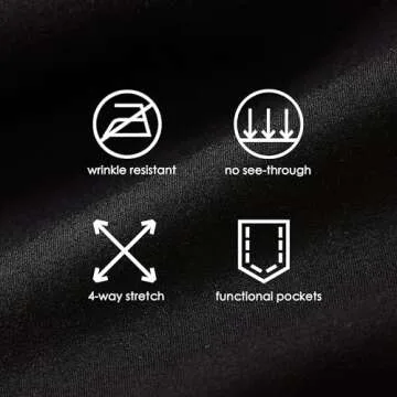 Willit 29" Women's Yoga Dress Pants Straight Leg Work Slacks Stretchy Office Casual Pants 4 Pockets Belt Loops Black XS