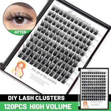 Bodermincer Lash Clusters D Curl Black/Light Brown/Dark Brown/Black Brown 10-12-14/12-14-16/16-18-20mm Mixed Lash Clusters Kit For Beginner (M01# 12-14-16mm Mixed)