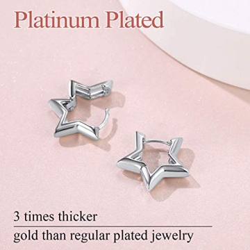 FindChic Star Earrings Lightweight Hypoallergenic Jewelry