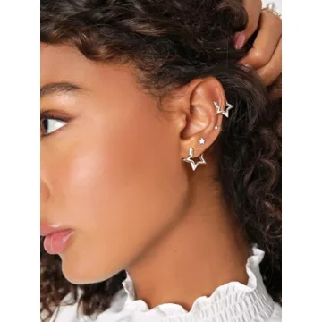 FindChic Star Earrings Lightweight Hypoallergenic Jewelry