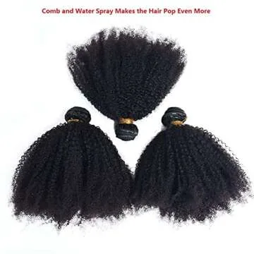 Mongolian Afro Kinky Curly Bundles Human Hair 4B 4C Afro Kinky Human Hair Bundles 8 10 12 Inch Curly...