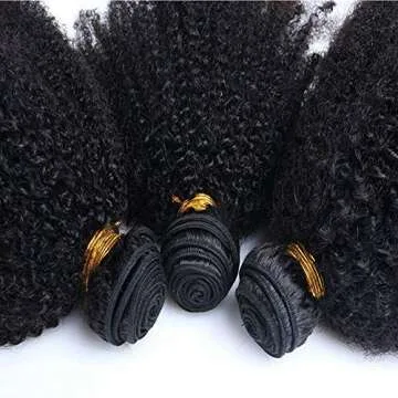 Mongolian Afro Kinky Curly Bundles Human Hair 4B 4C Afro Kinky Human Hair Bundles 8 10 12 Inch Curly Weave Bundles Unprocessed Virgin Hair Afro Curly Hair Extensions for Black Women Natural Color